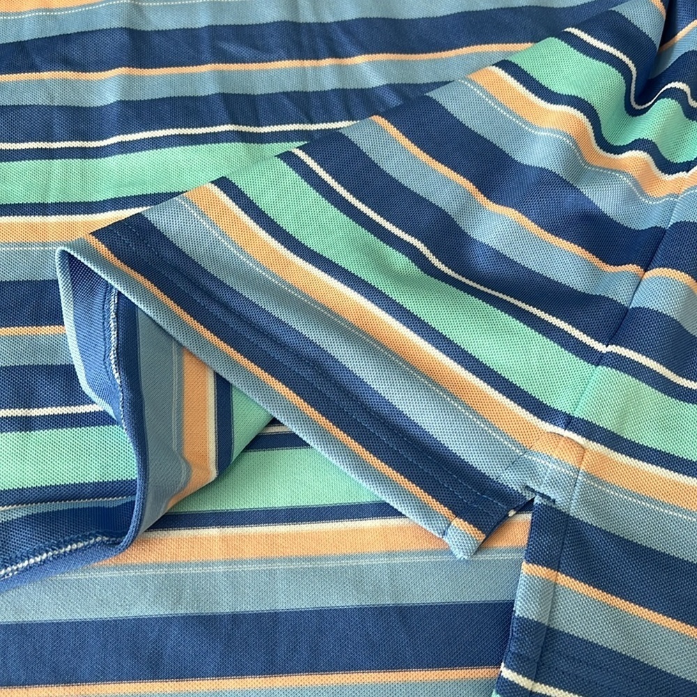 F&G Tech Striped Polo Size Large View 3